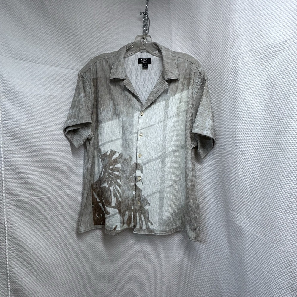 Boohoo‎ Man Retro Stretch BUTTON UP SHIRT Small S